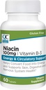 Choix de qualité Niacine (Vitamine B3) Énergie et soutien ciculatoire Supplément de 100 mg, 60 bouteilles de comptage