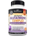 BioSchwartz Supplément de glutathion 500mg - Détox hépatique avec Quercetine, Vitamine C, Thistle de lait, acide alpha lipoïque - pilule de soutien immunitaire - Formule de santé améliorée pour la défense de l'immunité - 60 Capsules