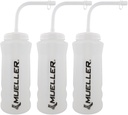 Bouteille à Quart Mueller avec paille, couleur naturelle avec lettres noires (3-pack)