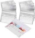 Deke Home - 250 Pack Sacs à pilules transparents refermables (4x2,75 po), Pochettes de médecine de voyage avec étiquette sur papier, sans BPA-libre Organisateur de pilules jetables pour les médicaments, vitamines et suppléments