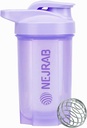 Bouteille de shaker protéinique – parfait pour le café, poudre de protéines – 16 oz – pour le gymnastique avec boule de mélange – tasses de shaker pour les shakes protéiniques (Purpel)