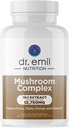 DR. EMIL NUTRITION 10 Supplément de Champignon pour la clarté mentale, Focus & Immuni Support - Supplément Nootrope de Champignon Fonctionnel avec Extrait de Mane Lions, Cordyceps, Tail & More