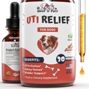 Chien naturel UTI Traitement - Chien UTI - Chien Traitement de l'infection urinaire - Chien UTI Traitement - Chien UTI Supplément - Chien UTI Cranberry - Chien Cranberry Supplément - 1 fl oz - Bacon Flavor