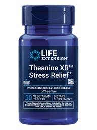 Life Extension Theanine XRTM Stress Relief – L-Theanine – favorise une réponse calme au stress diurne – non-OGM, sans gluten, végétarien – 30 comprimés