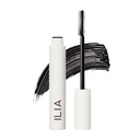ILIA - Mascara sans bord léger, nourrissant, allongeant, liftant, flocon + résistant aux boues non toxique, sans cruauté, ophtalmologiste, sans danger pour les yeux sensibles (noir doux)