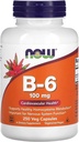 Maintenant Aliments Vitamine B-6 250 Capsules/100mg