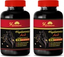 Capsules anti-vieillissement pour le visage - pilules d'acide HYALURONIQUE 100 mg - suppléments d'acide hyaluronique pour les yeux - 2 bouteilles 120 capsules