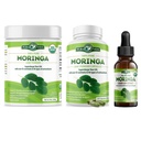 PURA VIDA MORINGA Poudre 8 oz Capsules (120 Nombre) et gouttes d'extrait de feuille de Moringa (2fl oz)