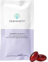 Femininity Smooth as Silk+ Recharge de 30 jours pour la sécheresse vaginale (60 Softgels) – Mélange d'huile d'épine de mer, vitamine D3 et Oméga-3 DHA