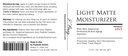 Probiotic Action® Light Matte Hydratant - Probiotic aide à prévenir l'acné, la rosacée et l'eczéma. Le Probiotique et le Peptide Maintient l'éclat, la douceur et l'étanchéité de la peau claire.