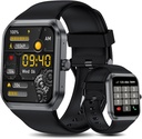 Montres intelligentes pour hommes femmes (Réponse faire appel), 1.95" Fitness Watch avec Blood Oxygen Heart Rate Sleep Monitor, 100+ Sports IP68 Waterproof Fitness Watch pour Android iOS téléphones