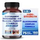 Glucosamine Chondritine MSM Collagen Turmeric - Soutien sanitaire conjoint