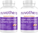 Nuvothera Super-Micronized Curcumine curcuma Capsules d'approvisionnement en 2 mois Absorption rapide, racine entière, non-OGM, peau, Gut Health & Antioxydants(120 Capsules)