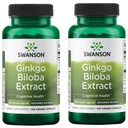 Swanson Ginkgo Biloba Extrait Mémoire à libération différée normalisée Fonction cognitive du cerveau Supplément santé 120 mg (24% glycosides de flavone, 6% de lactones de terpène) 100 Drcaps de Veggie (2 Pack)