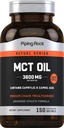 Pipeping Rock MCT Oil Softgel Capsules $ 3600mg $ 150 Pills $ Keto-Approuvé $ Non-OGM, Supplément sans gluten