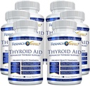 Recherche Verified® Thyroïde Aid - Fonction Thyroïde Optimale avec Iodine, Cuivre et Zinc - 260 mcg Sélénium - 100% Pure - Vegan Friendly - 60 Capsules par bouteille - 6 bouteilles