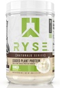 Protéines végétales chargées RYSE - Vanille - 20g de poudre végétale végétale naturelle de protéines de riz de pois, de pois chiches et d'orge - Pas de colorants artificiels, de saveurs ou d'édulcorants - 20 portions