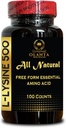 SUPPLÉMENT L-LYSINE AMINO ACIDS - Supplément Lysine Immune Support, support Intégrité de la peau et des lèvres, support L-Lysine chlorhydrate, équilibre d'azote, sans gluten - 1 bouteille 100 Compte
