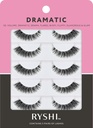 Ryshi faux cils avec 5 paires, look dramatique avec auto-adhésif et jeu de lash réutilisable, améliorer la beauté naturelle pour un volume supplémentaire