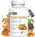 Curcumine curcumine avec poivre noir et ashwagandha - Supplément curcuma ultra-potent à haute absorption avec 95% Curcuminoides, BioPerine et ashwagandha - Capsules curcuma pour support de 90 capsules