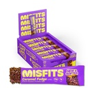 Misfits Barres de protéines végétaliennes, caramel fiddle - Recette mise à jour à base de plantes, faible teneur en sucre et en glucides, haute teneur en fibres