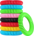 12 Pack Bracelets Mosquito, Bracelets Mosquito Outdoor pour adultes et enfants, Bandes waterproof individuelles sans DEET