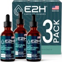 E2H Advanced Intestinal Support - Soutient l'équilibre intestinal et la santé des intestins - Extrait de noix de bois et de noir - Non-OGM, Vegan - (3 bouteilles)