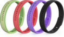 Bracelets anti-moustiques, 4 bandes anti-moustiques en silicone avec bandes anti-moustiques sans DEET, naturelles et imperméables pour les enfants et les adultes, protection de voyage en plein air (noir et rouge et vert)
