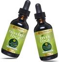 Go Nutrients Prostate Edge 2 oz Prostate Support Supplément pour la santé des hommes avec Pygeum, Saw Palmetto Extract, Sting Nettle Root & Liver Edge 2 oz Liver Cleanse & Advanced Liver Supplément