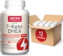 Jarrow Formules 7-Keto DHEA 100 mg, complément alimentaire pour le métabolisme des acides gras et des glucides, 30 capsules de légumes, 15-30 jours d'approvisionnement, boîte de 12