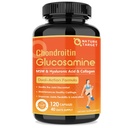 NATURE TARGET Glucosamine Chondroïtine Joint Support Supplement - Plus MSM, Collagène, Turmeric, Sans mollusques, Supports Joint, Knees, Cartilage, pour hommes et femmes, 120 Caps