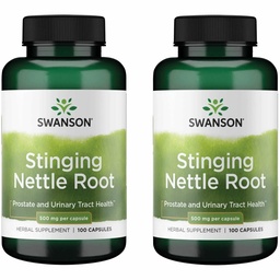 Swanson Stinging Nettle Root (Urtica Dioica) - Supplément à base de plantes - (100 capsules, 500mg) (2 boîtes)