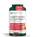 Super Potent Hawthorn Berry 10:1 Extrait Capsules pour Digestion Heart Health et le soutien glycémique - Extra Strength Hawthorn Berry Capsules - Sans gluten sans gluten GMP USA 2 mois d'approvisionnement