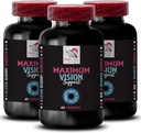 Vision quotidienne - Supplément vision des yeux - Support de l'objectif, vue focalisée, vue claire en cristal, clarté de l'image, scènes claires, perception pure, support des yeux, avantage de la vue, force de vision 3 Bouteille 180Caps