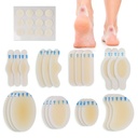 LotFancy Blister Bandages pour pieds, 24 Plaquettes et 12 Patches d'acné, 8 Tailles Hydrocolloïde Bandage, Etanche Gel Blister Coussin Variété Pack pour la protection des orteils, Heel Blister Prévention