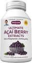 ANDREW MOINSMAN Ultimate Açai Berry Extracts 60 Capsules - Livre des Constituants de baies d'açai, riches et bénéfiques, standardisés, anti-oxydants. Mélange à haute puissance. Composés de protection. Aucun additif