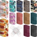 180 Pcs Tissu flexible Bandes adhésives Bandes adhésives en vrac Bande de tissu respirante florale avec Pad non-collé, Protection flexible Wound Care for Women Cuts Scrapes Premiers soins, 12 Styles