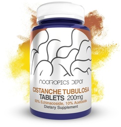 Nootropics Dépôt Cistanche tubulosa Comprimés de 200mg de 180 Nombre de 50% minimum Echinacoside + 10% Acétoside (Verbascoside)