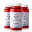 Relumins L-Glutathion Supplement Complex – Cadeau de bien-être pour maman - Monde Plus avancé Glutathion réduit 1000mg avec acide alpha lipoïque pour une peau plus lisse et plus brillante, Fabriqué aux États-Unis – 60 Caps x 3 Bots