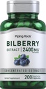 Pipeping Rock Bilberry Extract Capsules 2400mg.200 pilules.