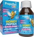 Propolis de l'abeille Sirop de Toux Enfants- Triple-Action - Sirop naturel, Propolis verte brésilienne, Zinc, Bromelain, Vitamine C- Soutien Immunité et récupération - du Brésil, Saveur de fruits Tutti, 150 ml