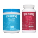 Protéines vitales Poudre de peptides de collagène 19,3 oz+ Pilules de collagène de type II