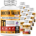 NuBest Doctor Taller Kids - Soutien de la force osseuse avec multivitamines, multiminéraux, Calcium - Formule Premium pour les 2 à 9 ans - Arôme de raisin - 12 Pack