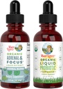 MaryRuth Organics Probiotics Supplement for Women Men Kids & Adrenal Health & Focus Supplement, 2 packs, santé digestive et gut, Cortisol Health, Stress Relief, Focus Nootropic Cerveau Supplément