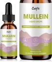 Gouttes de Mullein pour les poumons – Extrait de Mullein Leaf avec racine de marshmallow, Perilla et Astragalus pour le soutien respiratoire, Immune Boost & Lung Detox, formule à base de plantes naturelles, végétalien, 2 fl oz