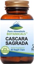 Pure Mountain Botanicals Cascara Sagrada Capsules - Vegan Kosher Caps Maintenant avec 400mg de Wild Harvest Cascara Sagrada Aged Bark Supplément