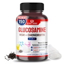 Glucosamine Chondroïtine MSM - Supplément de soutien à la mobilité mixte amélioré avec collagène, acide hyaluronique, vitamine D3-150 Capsules