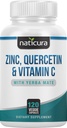 Zinc Quercetin avec vitamine C et Yerba Mate - 4-en-1 Supplément de soutien immunitaire nutritionnel - 120 Capsules de Veggie - Fabriqué aux États-Unis
