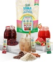 Hydratation + énergie Mélange de boissons électrolytes – lot varié avec Hibiscus, Horchata au café et pastèque aux fraises, sans sucre avec caféine, L-Theanine, eau de coco et minéraux