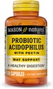 Acidophilus naturel Mason avec capsules de pectines, aide digestive - 100 Ea